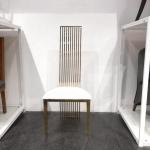 Gold Brass Stainless Steel High Back Wedding Chairs