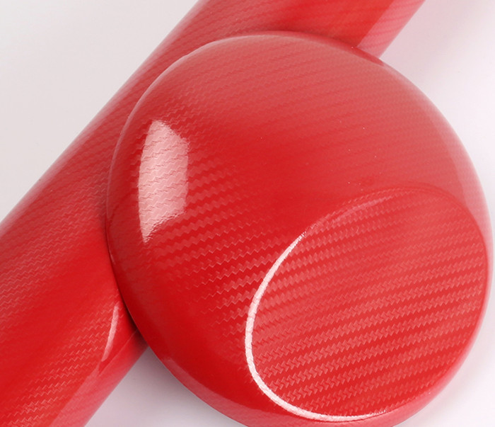 3D Colored Carbon Fiber Vinyl Wrap Film Bubble Free Slideable