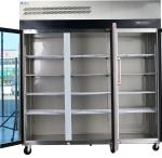 Commercial Kitchen Display Cooling Cabinets with 3-Door Reach-in Refrigerator