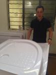acrylic shower tray making skills training--customer from Yemen, Tunisia