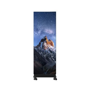 P0.9 LED Poster Display Floor Standing IP54 Cabinet 1x6 Easy And Foldable To