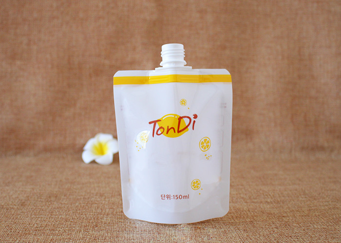 Non Spill Aluminum Foil 200C Stand Up Pouch Bags With Spout