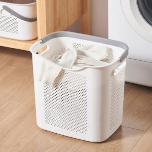 China Modern 40 Liters Rectangular Plastic Laundry Basket Durable Deep Storage factory