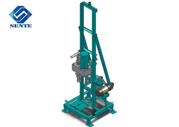 Portable water drilling rig can drill 100m， 2.5kw drilling motor, blue used for