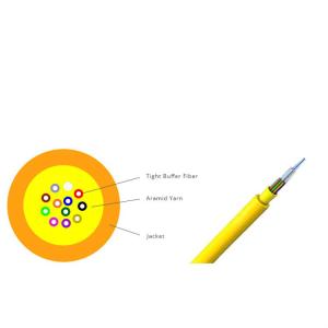 China Indoor Tactical Fiber Optical Cable Military Grade G657A1 12 Core Nonmetal GJFJV factory