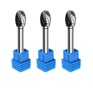 China 6mm Type E Se Shape Tungsten Carbide Burr Long 1/4 Inch Shank Edge Rotary File factory