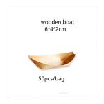 100%Natrual Eco Sushi Boat Disposable Wooden Boat for Food Sushi Trays Fast Food