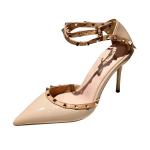 YTH011 Sandals Female New Summer Baotou Fine-Heeled Rivet Fashion High-Heeled