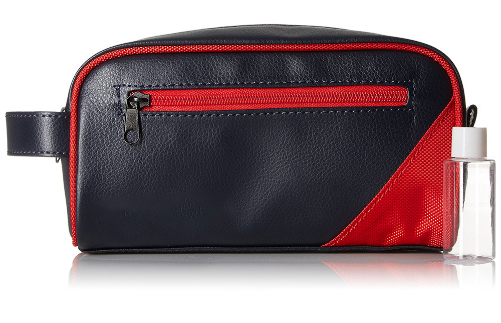 Waterproof Men PU Leather Travel Shaving Kit Bag