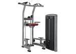Q235 Steel Assist Dip Chin Machine Red Black Cushion