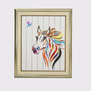China Chinese Zodiac Painting Twelve Animals Horse Home Decor Ribbon Painting Framed Art Decorative Wall Hangings factory