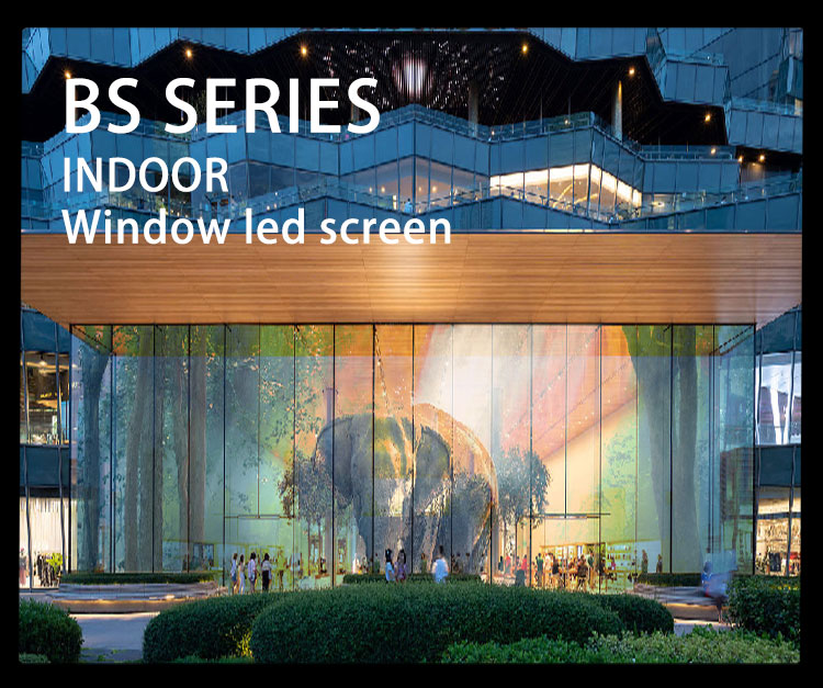 IP31 Transparent LED Screen On Glass Panels Adhesive Film For Window