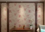 Waterproof Floral Rustic Black White Purple Wallpaper Embossed Vinyl Wallcoverin