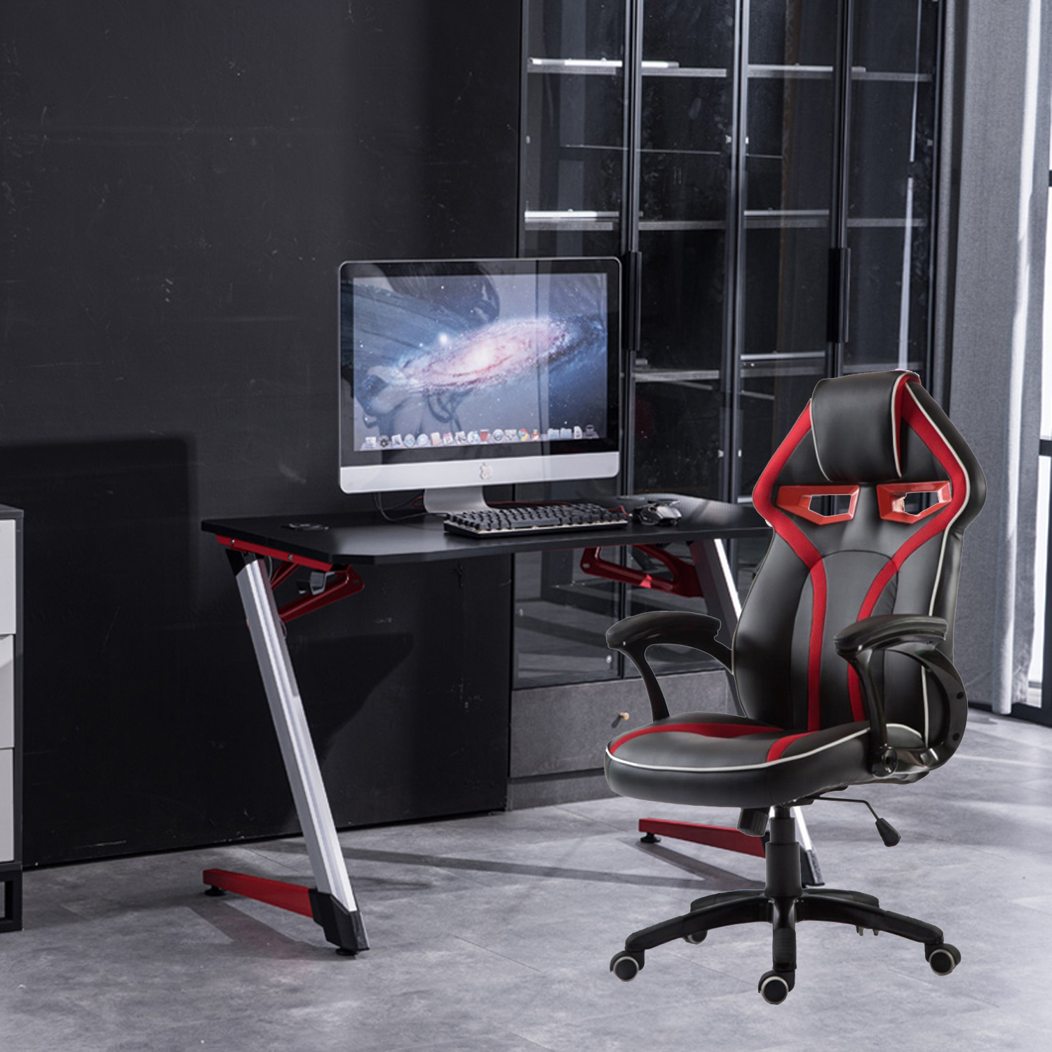 Stainless steel PVC Leather Computer Gamer Chair Racing Gaming Chair Cadeira para jogos