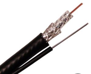 China RG6 CCS Conductor Dual Shielded with Steel Messenger Outdoor CATV Coaxial Cable factory