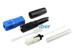 Blue FTTH SC/UPC Quick Splice Fiber Optic Connectors / Optical Fiber Connectors