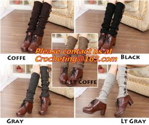 China socks,leg warmers loose socks wool blend button down pierced decoration boot socks fashion factory