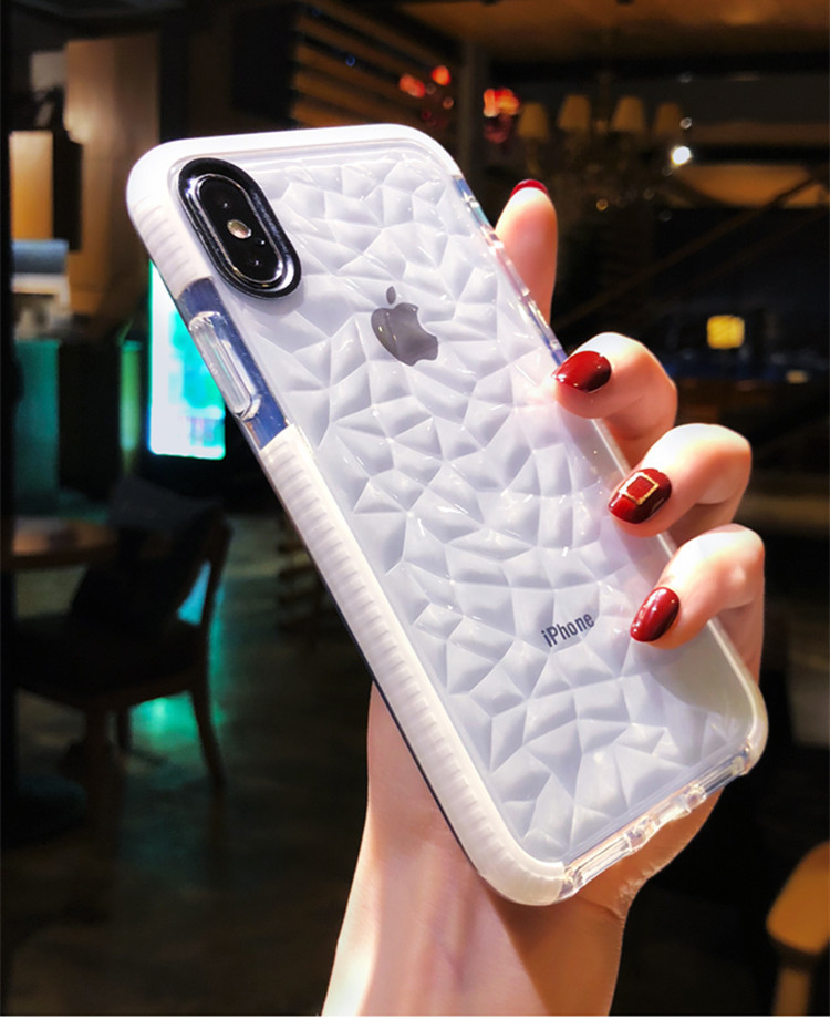 Iphone XS Max Shockproof Phone Cases Diamond 3D Anti-Skid Shatter Resistant