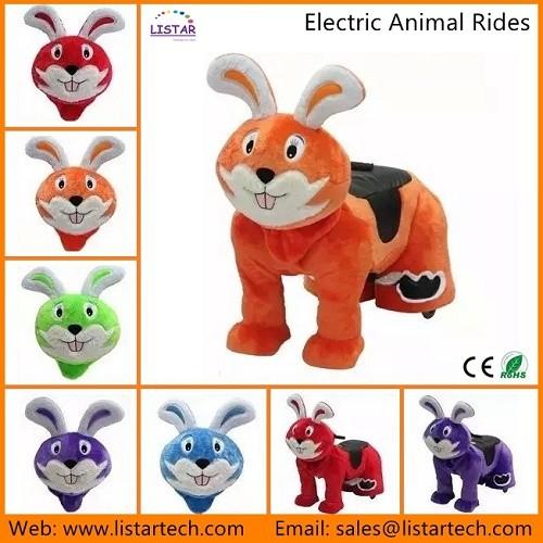 Animal Riding Amazing Walking Animals, Coin Operated Electric 4 Roller Plush