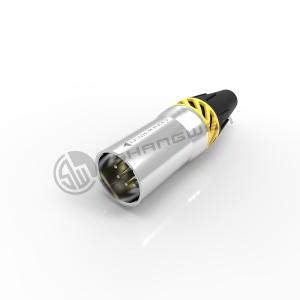 China 7.5A XLR Connector 5 Pin Waterproof IP65 Silver Male Plug For Audio factory