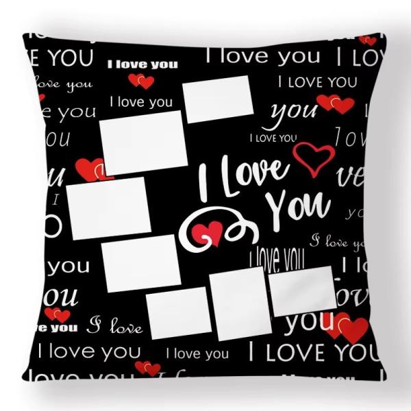 Printable Sublimation Cushions Blank Love Pillow Case For Valentine'S Gift
