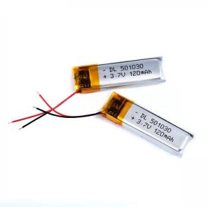 China 120mAh Lithium Polymer Battery 0.12A Bluetooth Headset Rechargeable Battery 1S1P factory