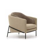 Leisure Single Sofa Arm Chair Enveloping Shape Fabric Living Room Seater