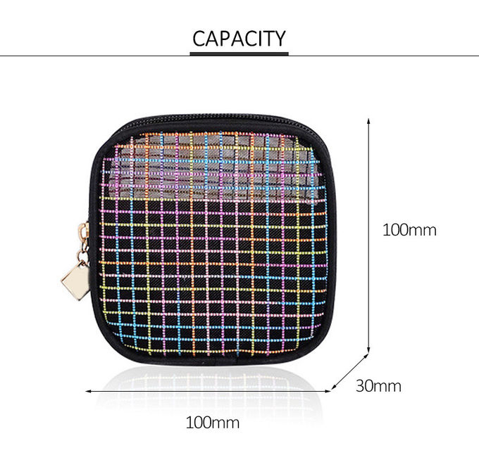 Promotional Personalized Travel Zipper Mesh Washing Cosmetic Bag