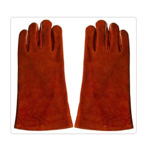 China Winter Red Cow Split Leather Welding Work Gloves factory