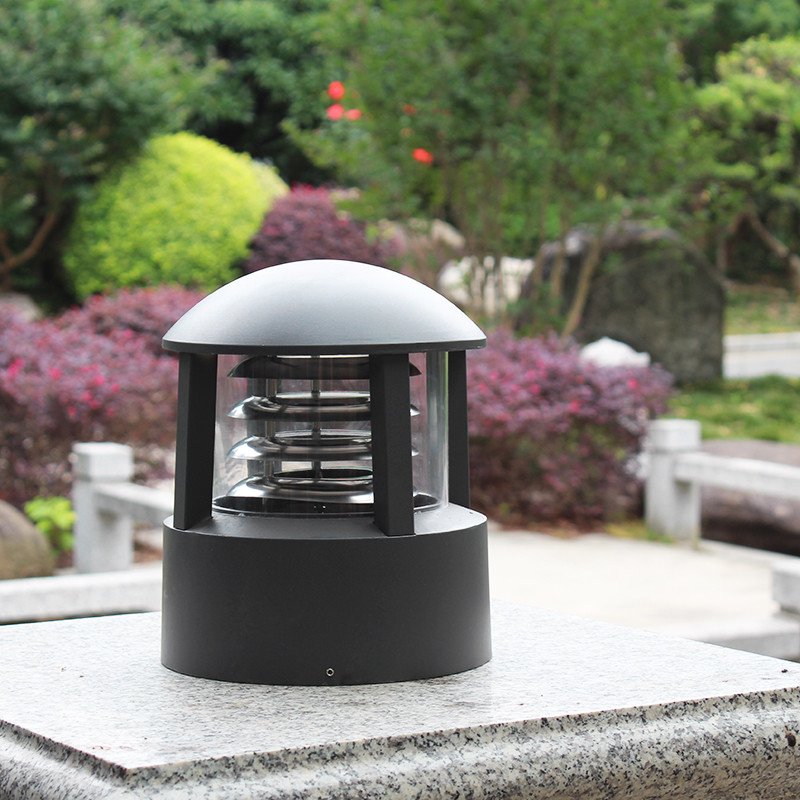 Gate Led Pillar Lights Outdoor Column Driveway Aluminum PC 215x255MM E27