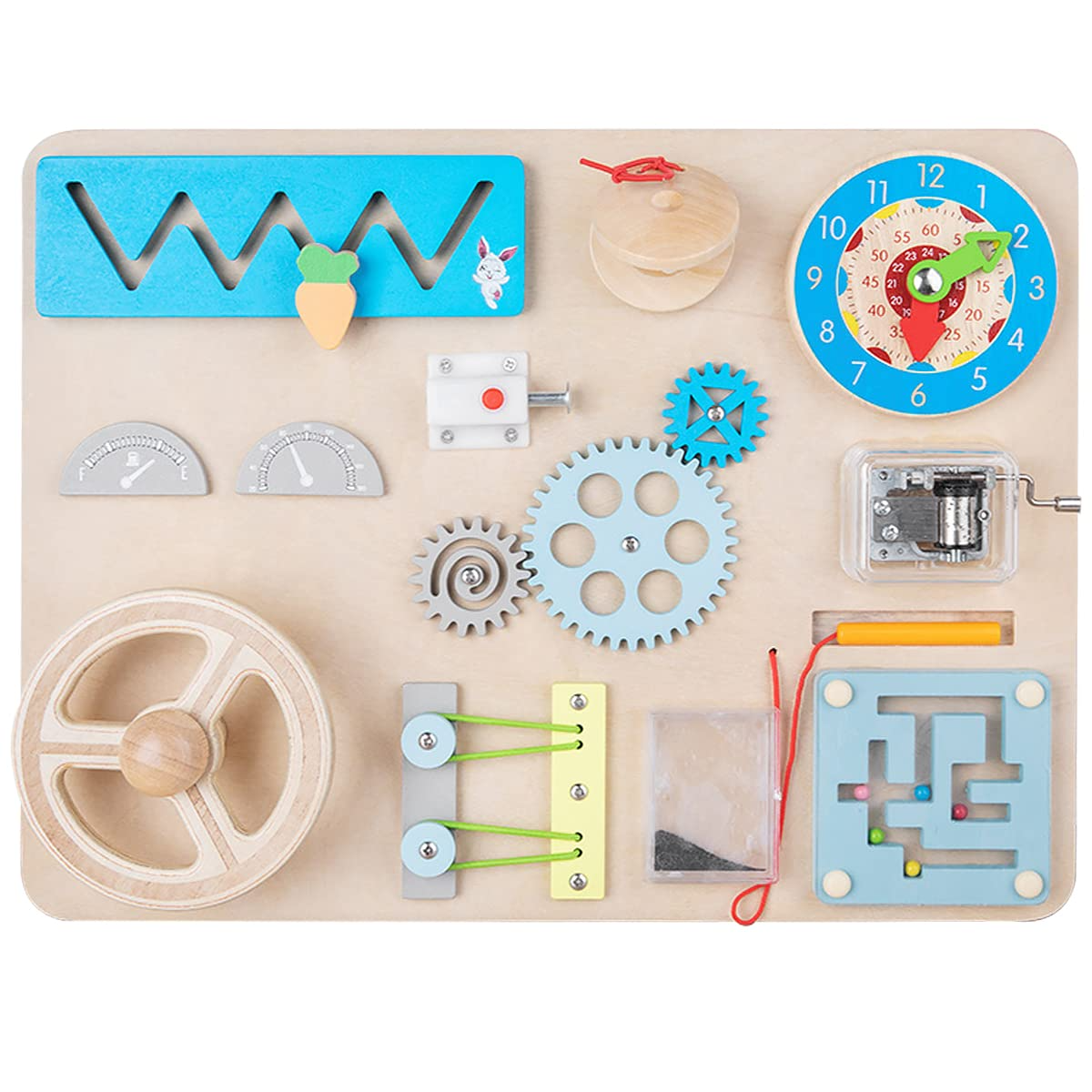 Multi-function Music Steering Wheel Busy Board for Playing and Hand-on Ability Training