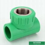 Green Female Threaded Tee Din 8077 Ppr Pipe Fittings