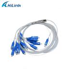 1X16 PLC Optical Splitter Steel Tube 0.9mm SM Fiber SC UPC Connectors