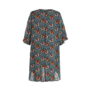 China G195033 Ladies V Neck Blouse / Womens Printed Blouses Lightweight Breathable factory