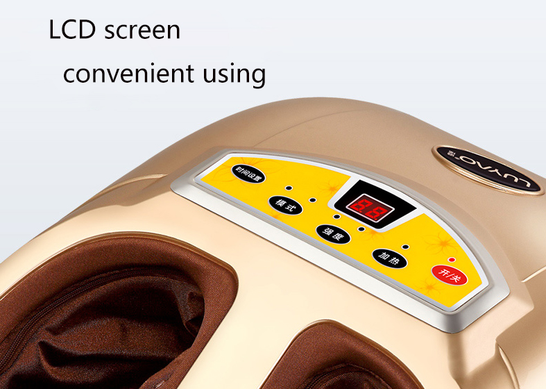 Enjoyable Family Using Shiatsu Foot Massager With Convenient LCD Screen