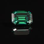 Natural Green Loose Moissanite Gemstones Emerald Cut Diamond 1.5 Carat