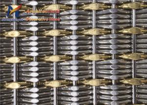 China Antique Brass Opaque Wire Facade Mesh Electrolytic Polishing 6.7mm factory