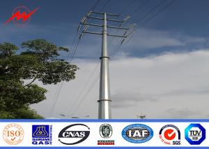 China Power Transmission Galvanised Steel Pole High Voltage 3 Section Any Height factory