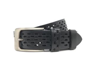 China Hollow Out Mens Casual Leather Waist Belt For Pants With Pin Buckle factory
