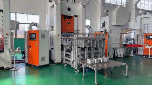 China 75pcs Per Minute Working Stroke Aluminium Food Container Making Machine 5 Cavities factory