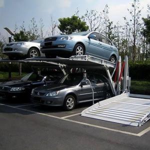 China Steel Double Decker Hydraulic Tilting Car Lift 2000kg Loading factory