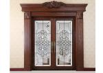 Unique Safety Black Patina Internal Sliding Glass Panels For Living Room /