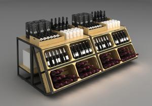 China Attractive Wooden Shop Display Shelving Fruit And Vegetable Display Stand factory