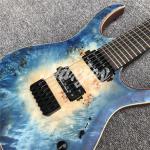 7 strings Mayones blue burst electric Guitar Ebony Fretboard locking Tuners Bolt