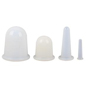 China Custom Logo 4 In 1 Silicone Facial Massage Cups Face Lifting Mini Anti Aging Therapy factory