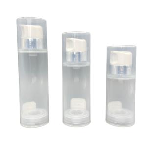 China Lotion 200ml 250ml Airless Pump Bottle Round Shape Big Capacity Offset Printing factory