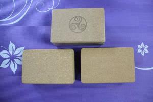 China 2015 wholesale custom logo printing cork foam bamboo yoga block factory
