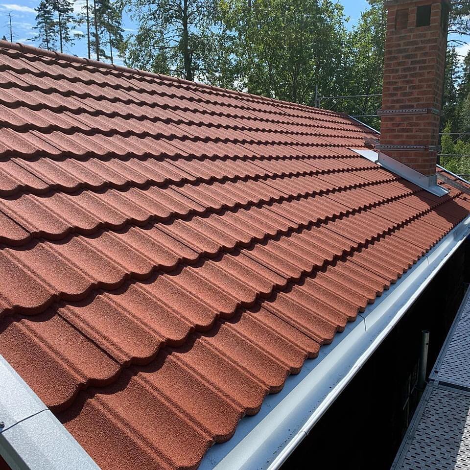Steel Sheet Stone Coated Colorful Roof Sheet House Traditional Design Style