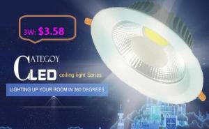 China COB LED Down Light with Epistar LED Isolated IC constant driver 3W/5W/7W/12W/15W CE RoHs factory