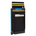 Travelers' Anti-Rfid Aluminum Alloy Credit Card Holder Slim Wallet for Men and